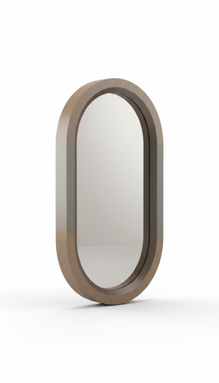 Ellipse Smoke Glass Mirror