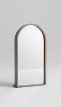 Arc Frame Mirror in Polished Steel